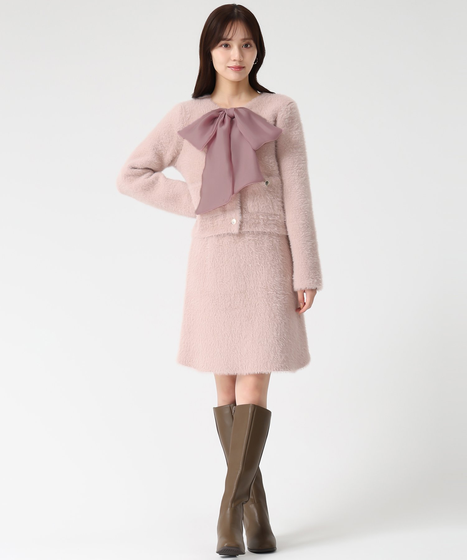 31 Sons de mode｜2025秋冬新作 ビックレース衿マーメイドワンピース