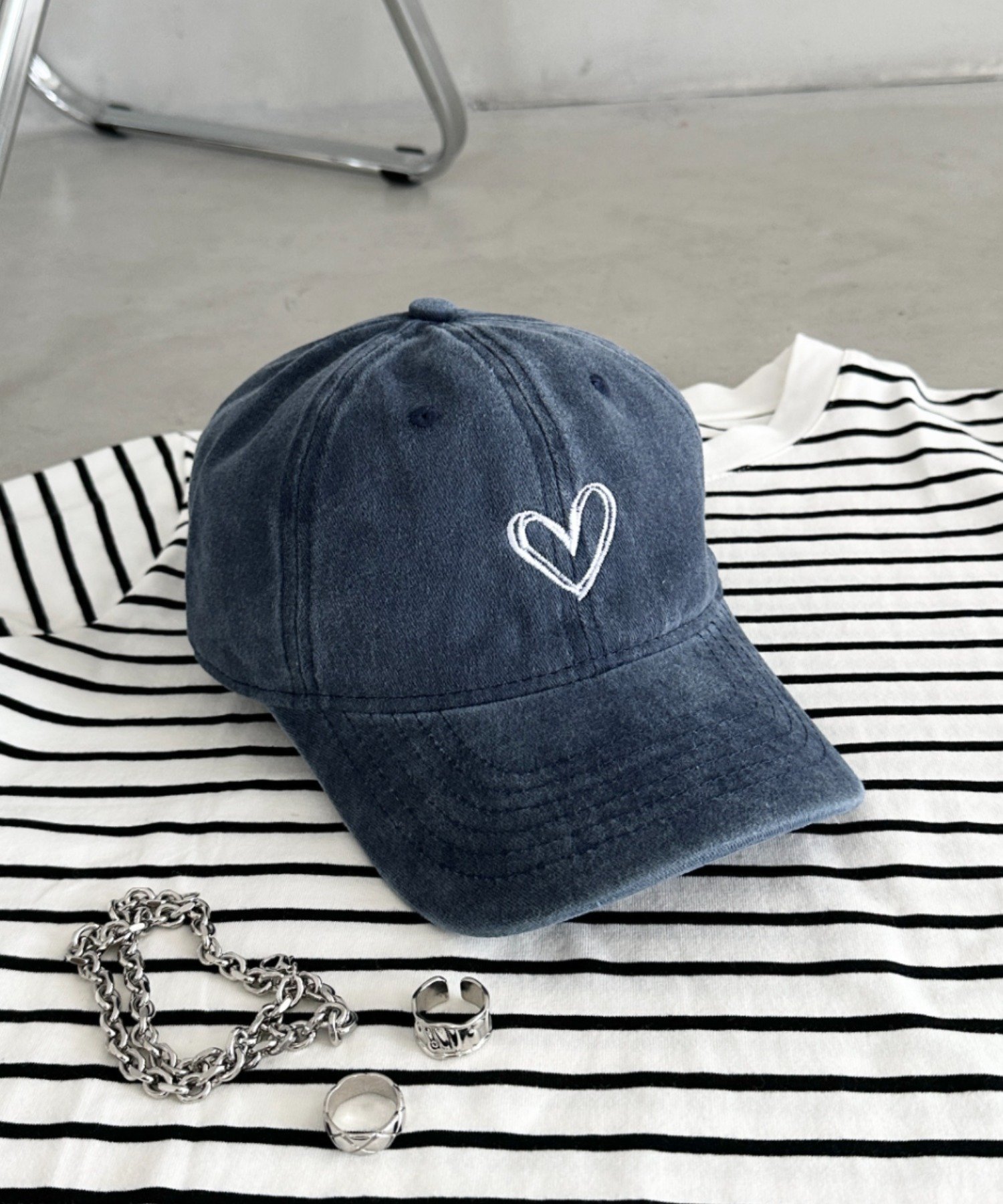 Outfitter lab｜ハート刺繍ピグメントキャップ | Rakuten Fashion(楽天