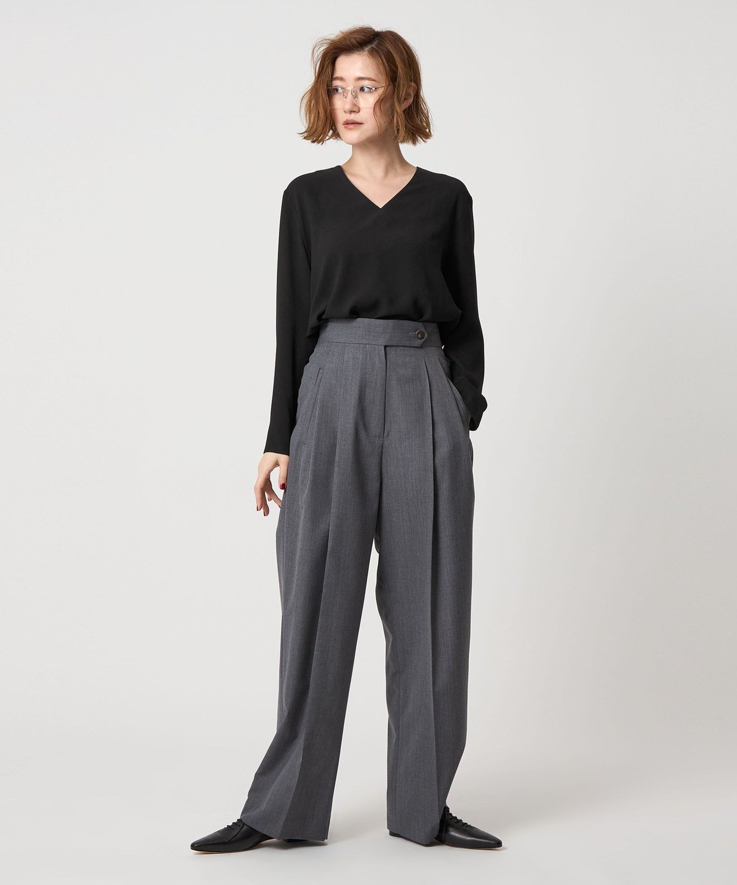 ＜conte＞Vネック ブラウス　ユナイテッドアローズ UNITED ARROWS｜<conte>Vネック ブラウス | Rakuten Fashion(楽天