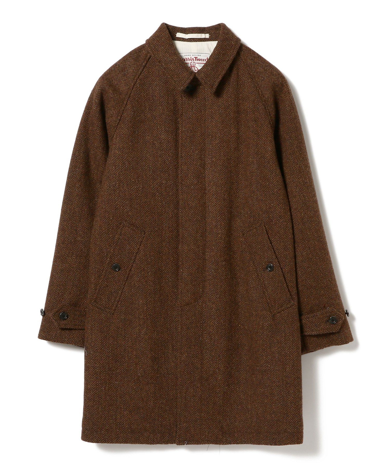 BEAMS MEN｜BEAMS PLUS / ハリスツイード バルカラー コート | Rakuten
