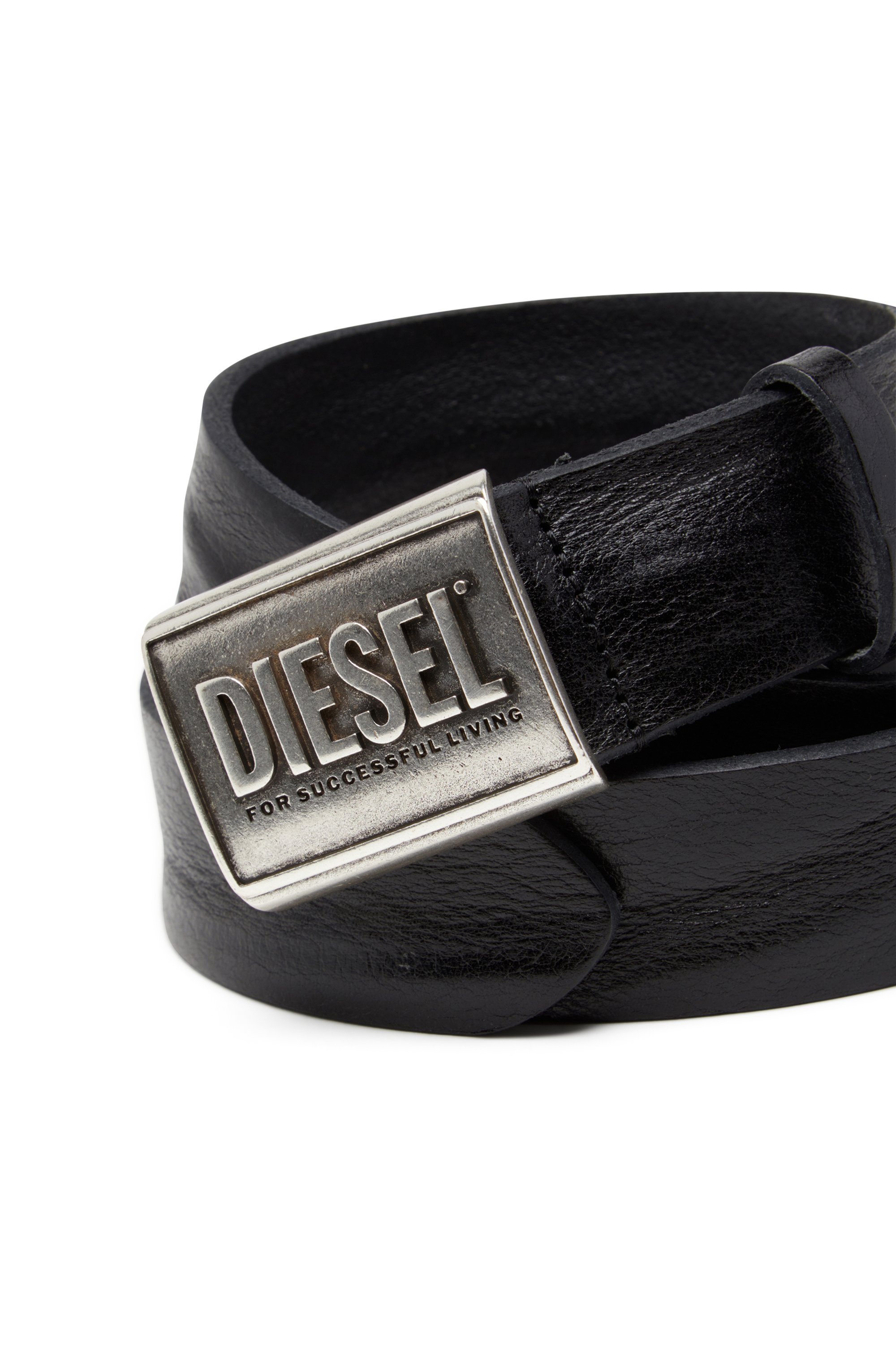 DIESEL｜メンズ レザーベルト DIESEL LOGO B-METAL BISCOTTO | Rakuten
