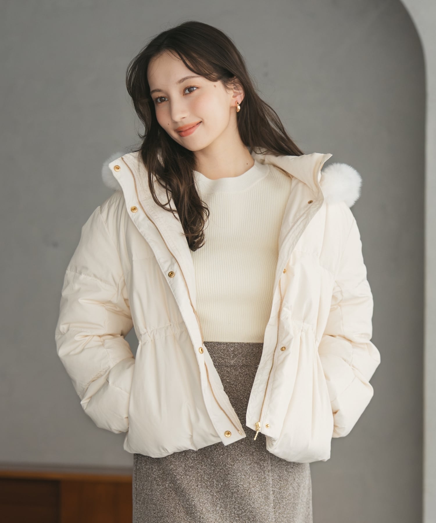 31 Sons de mode｜2025秋冬新作 フードファー付ショートダウン