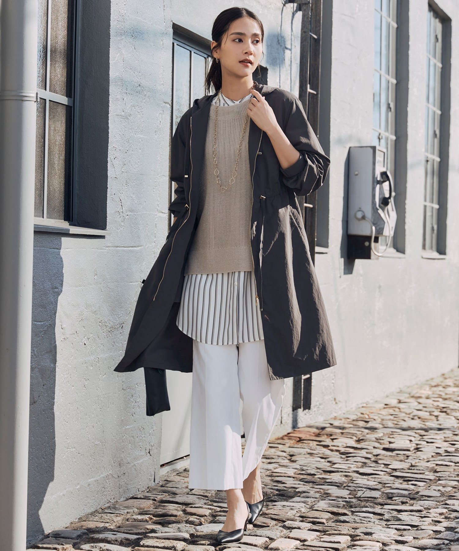 自由区｜【撥水加工・UVケア・洗える】ライトグログランフーデッド