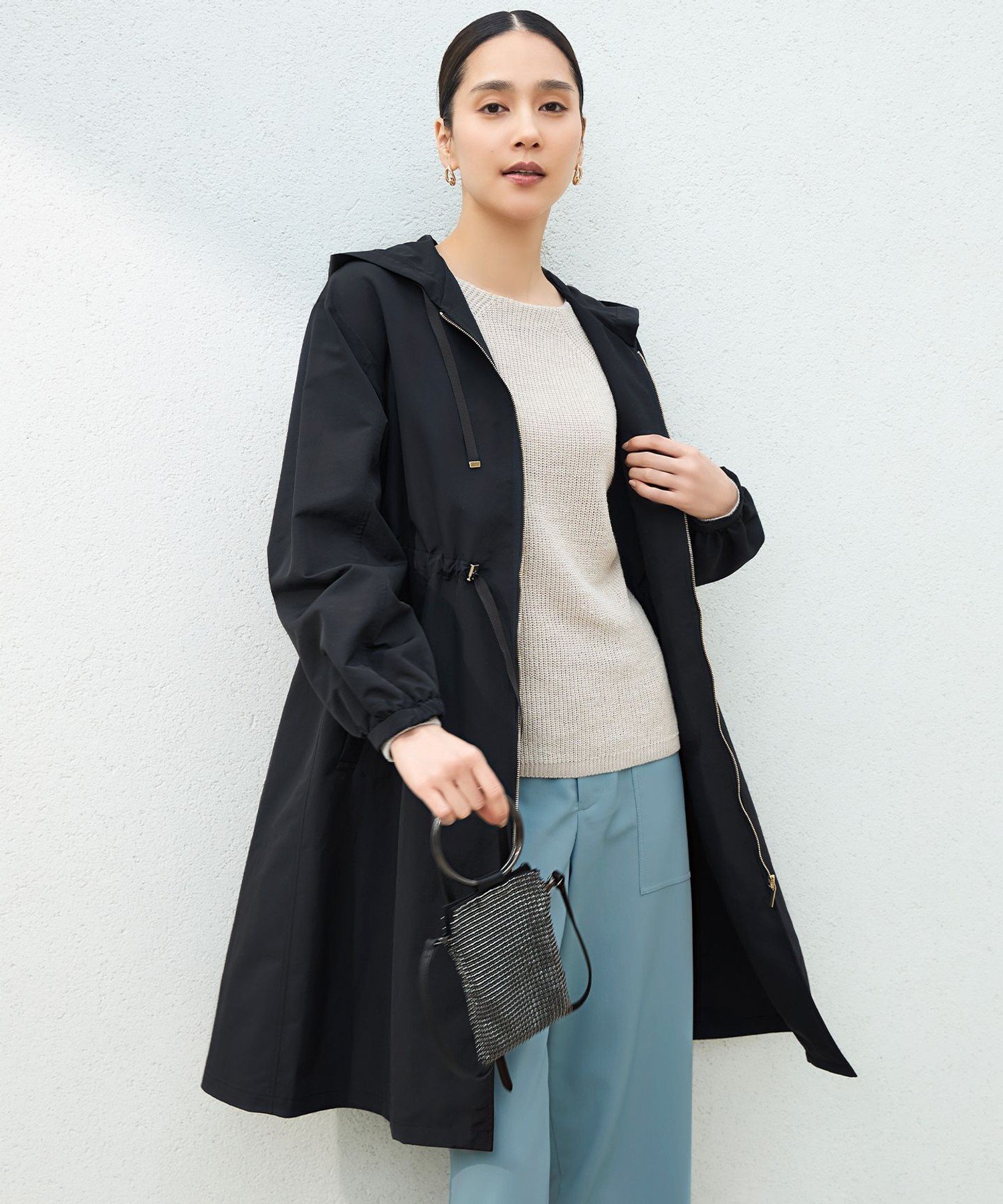 自由区｜【撥水加工・UVケア・洗える】ライトグログランフーデッド