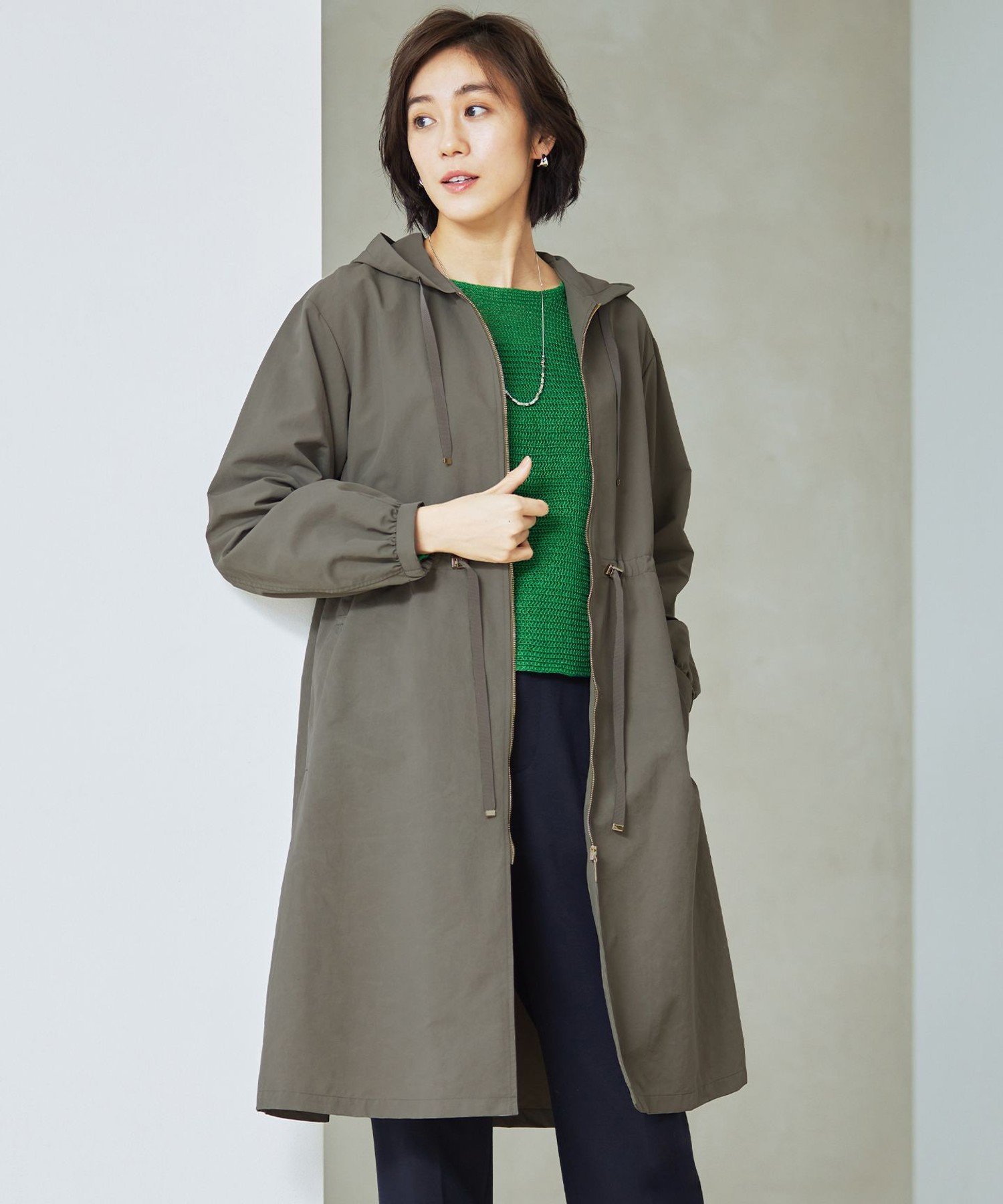 自由区｜【撥水加工・UVケア・洗える】ライトグログランフーデッド