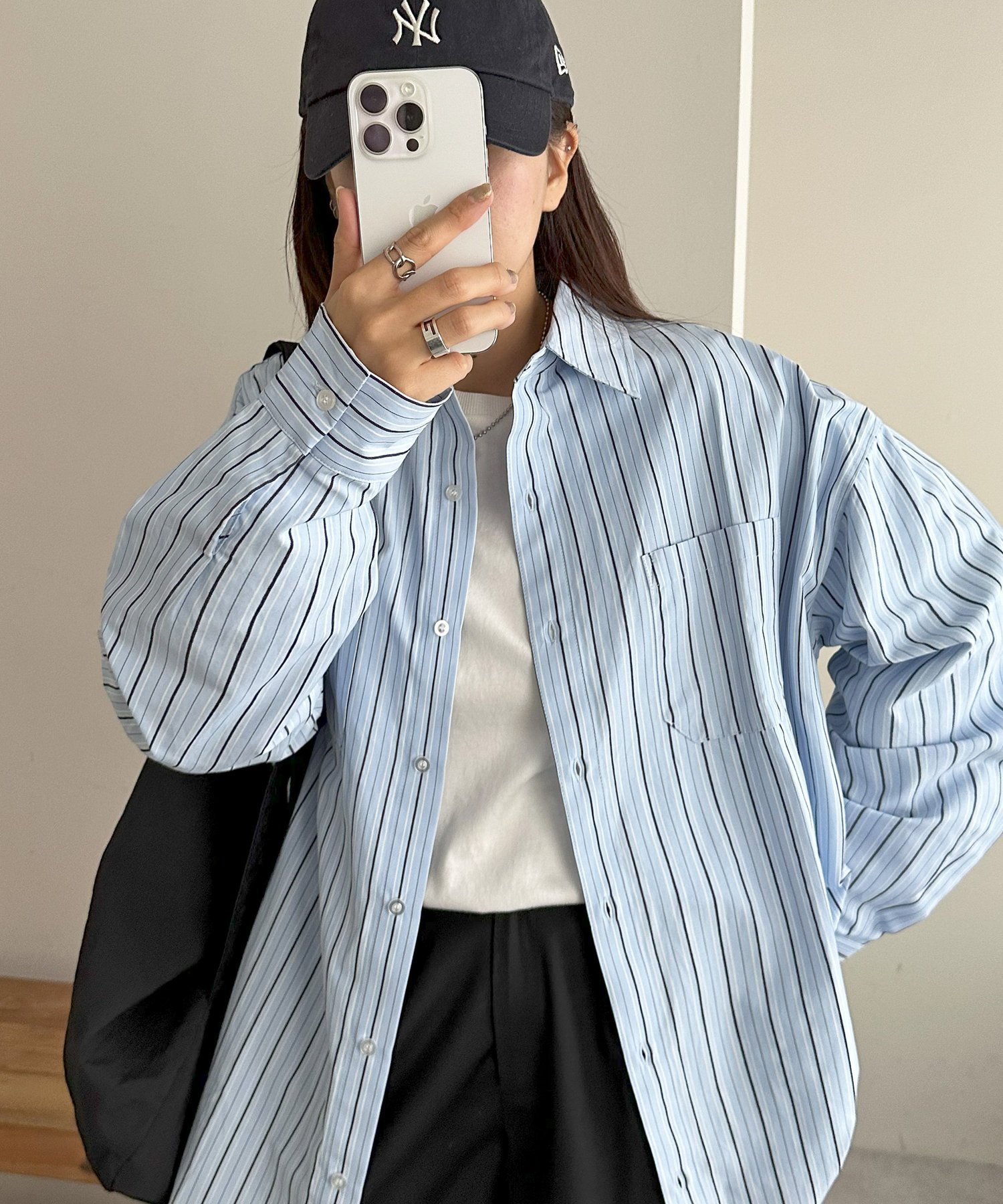 Discoat｜【ユニセックス】ドビーストライプオーバーシャツ | Rakuten