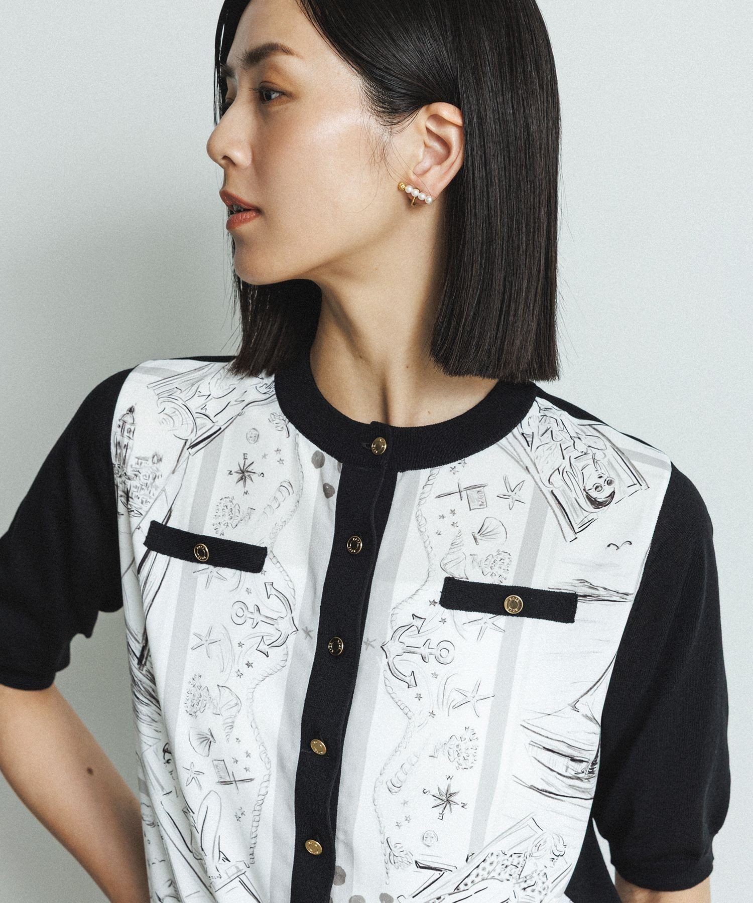 ROPE'｜【洗える】【YUKO SAEKI for ROPE'・コラボ】スカーフ柄