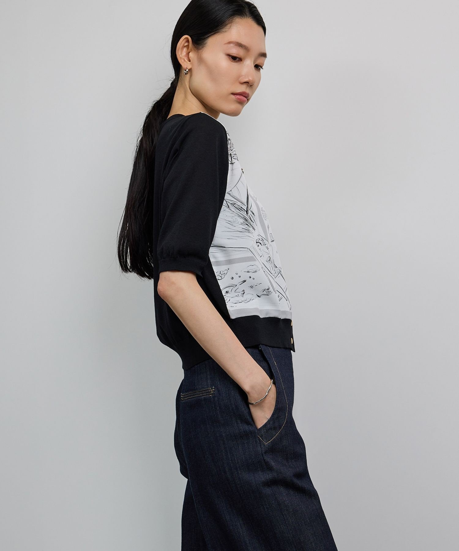 ROPE'｜【洗える】【YUKO SAEKI for ROPE'・コラボ】スカーフ柄