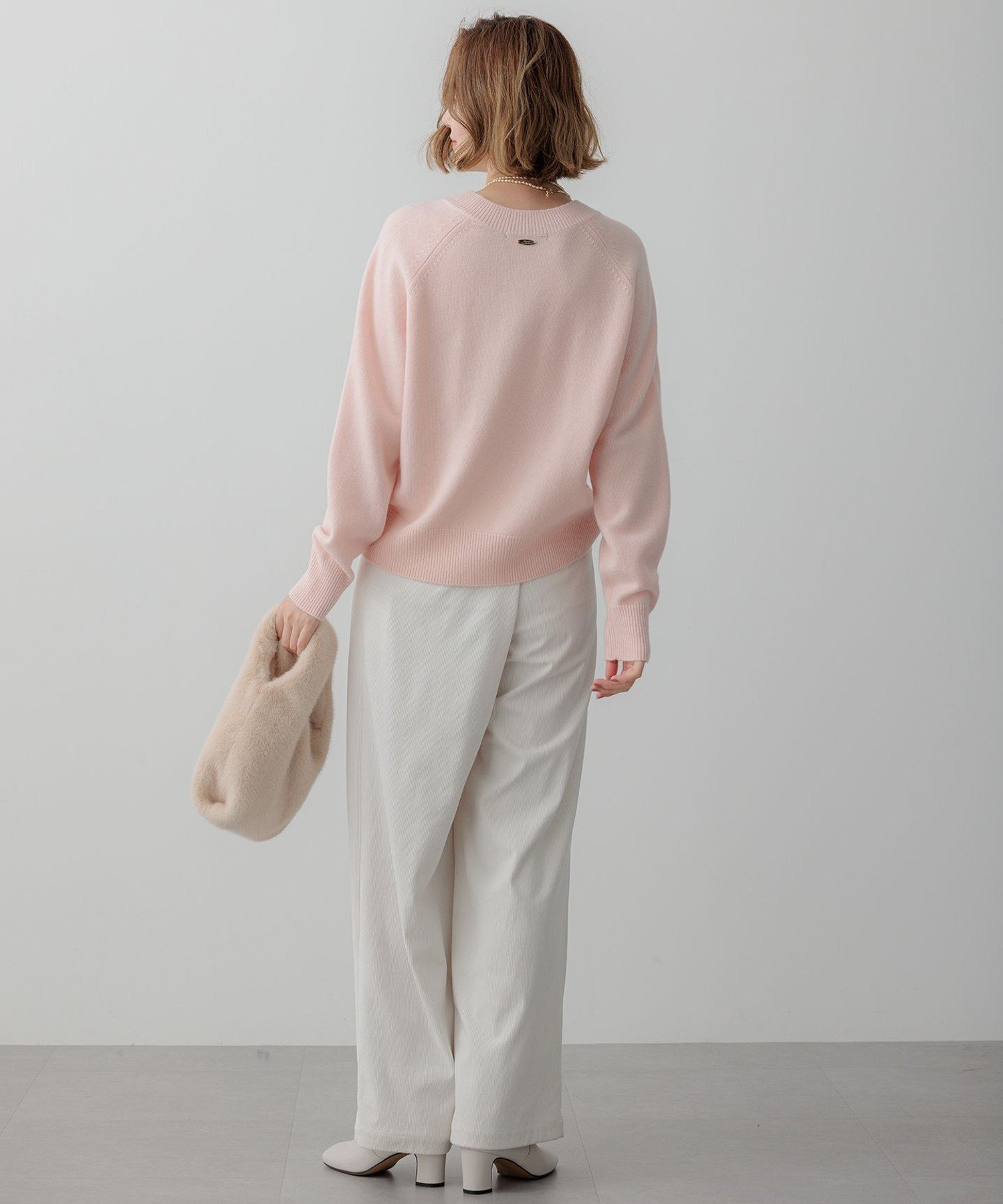 23区｜【Oggi2月号掲載/洗える】ウールカシミヤ Vネック ニット