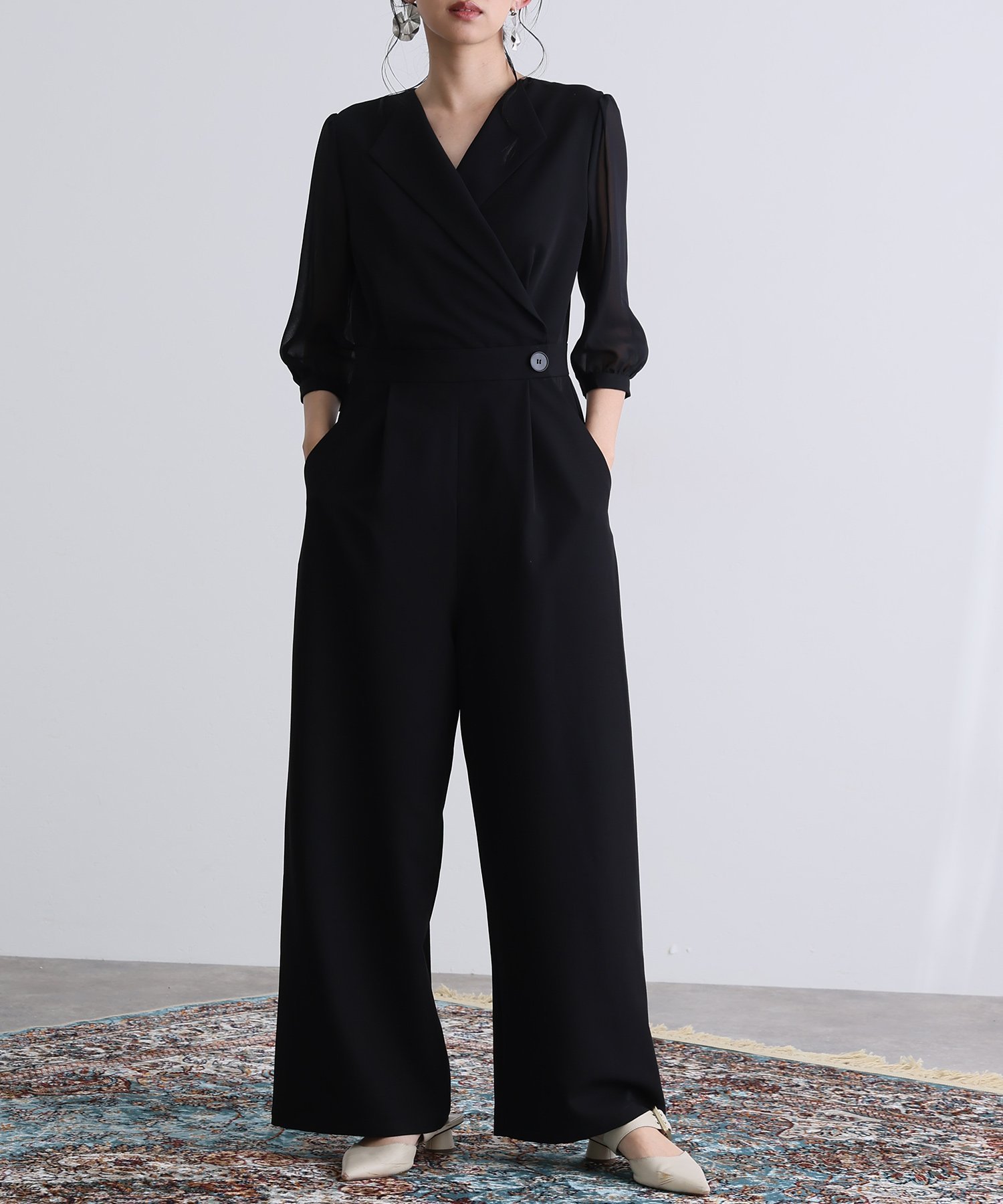 SMILE ORCHID｜オールインワンロング丈ワイドパンツドレス | Rakuten