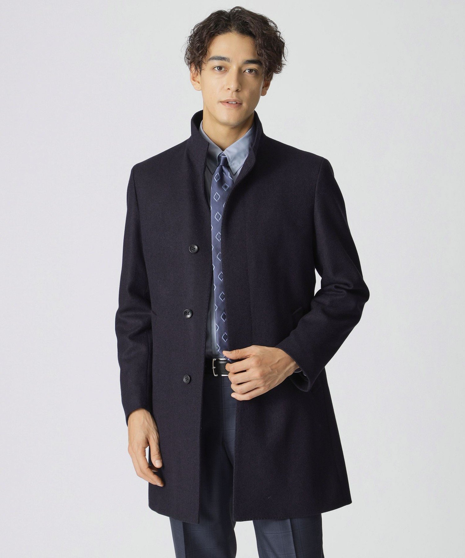 Paul Stuart｜【Nikkei magazine掲載】カシミヤ混スタンドカラーコート