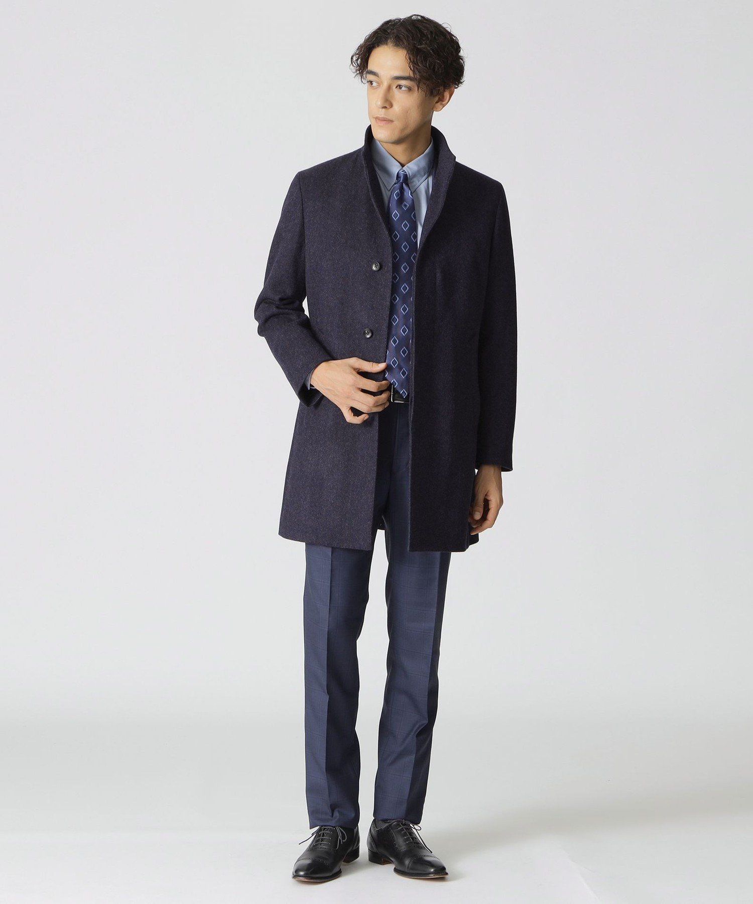 Paul Stuart｜【Nikkei magazine掲載】カシミヤ混スタンドカラーコート