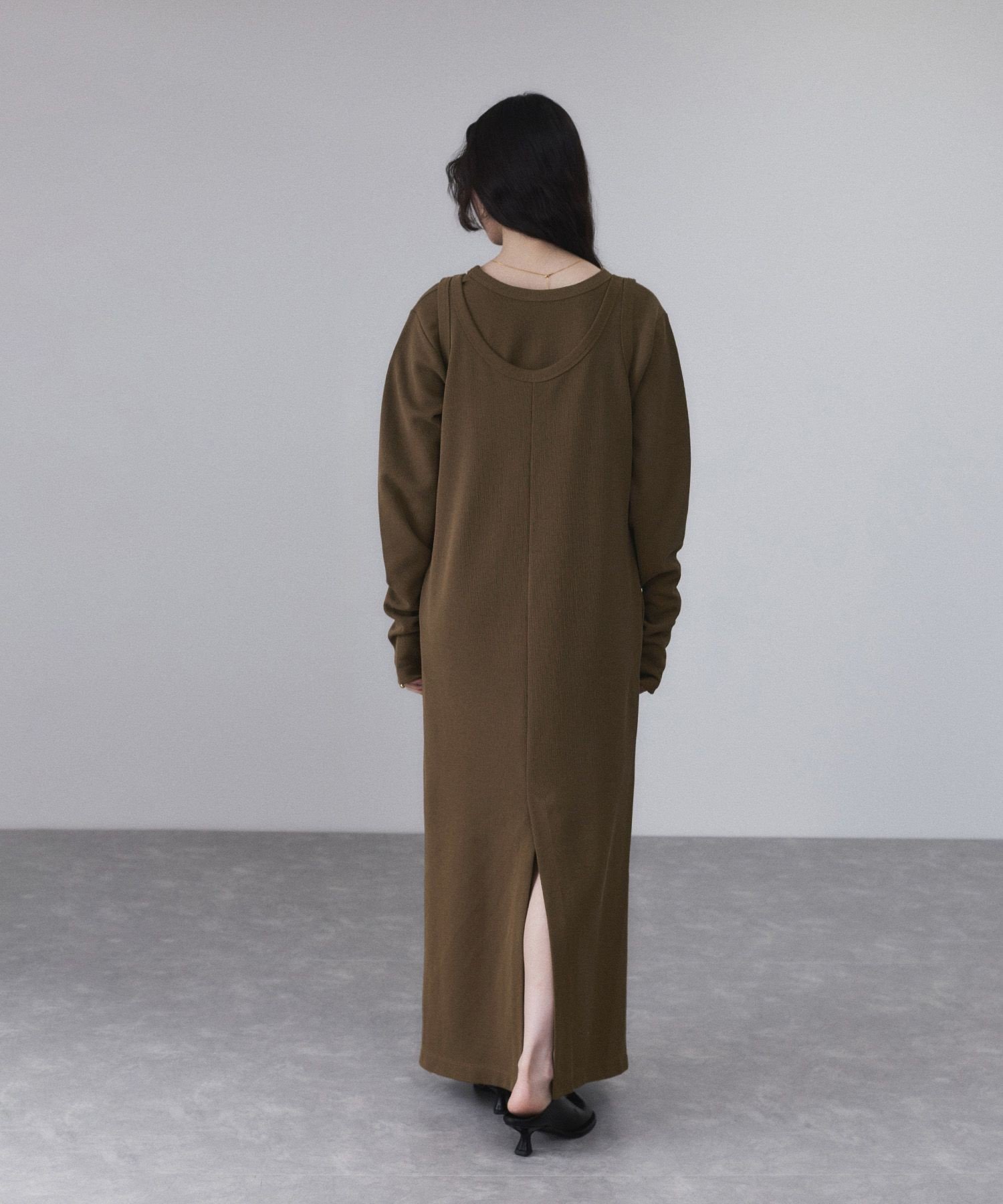 ADAM ET ROPE'｜【サステナブル】Wフェイスジャージーセットワンピース