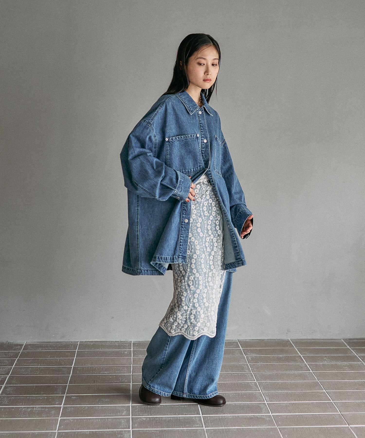 LEPSIM｜フリンジパッチ/BIGデニムシャツ | Rakuten Fashion(楽天