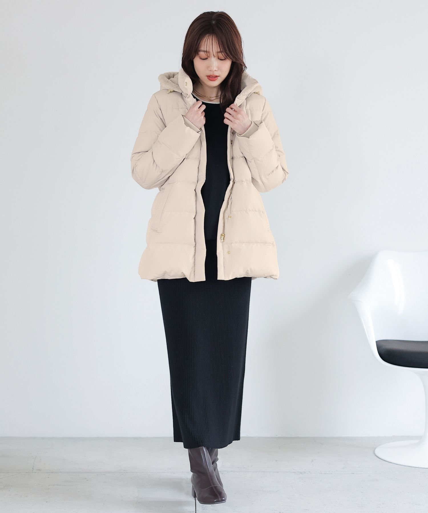 GLOBAL WORK｜ウツクシルエット撥水ダウンコート/115515 | Rakuten