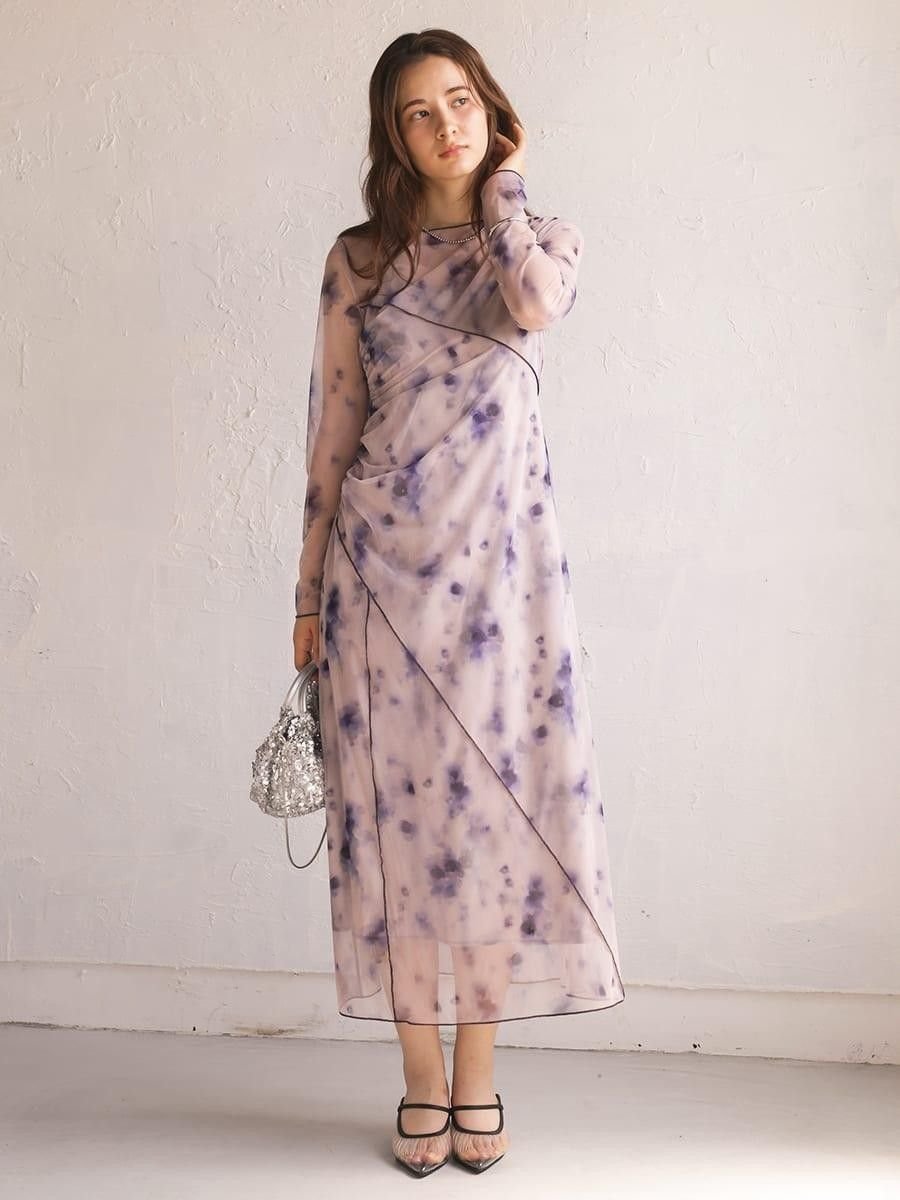 LASUD｜シアーニュアンスアシンメトリーワンピース | Rakuten Fashion