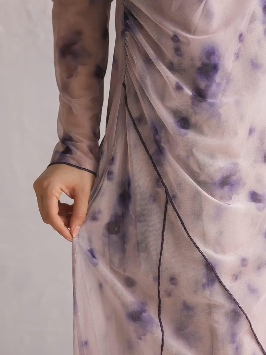 LASUD｜シアーニュアンスアシンメトリーワンピース | Rakuten Fashion