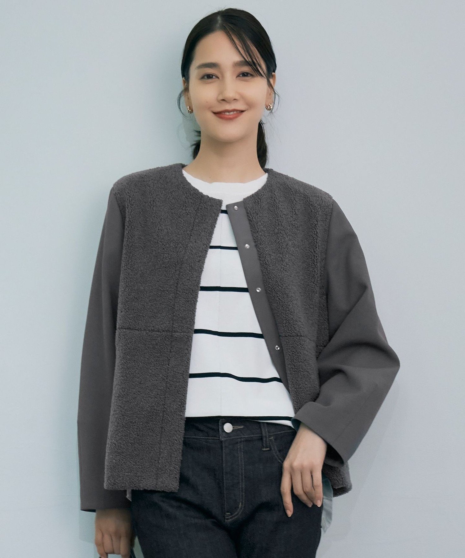 自由区｜【洗える】ボアコンビ アウター | Rakuten Fashion(楽天