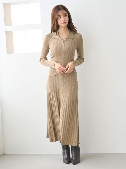SNIDEL｜フロントボタンニットワンピース | Rakuten Fashion(楽天