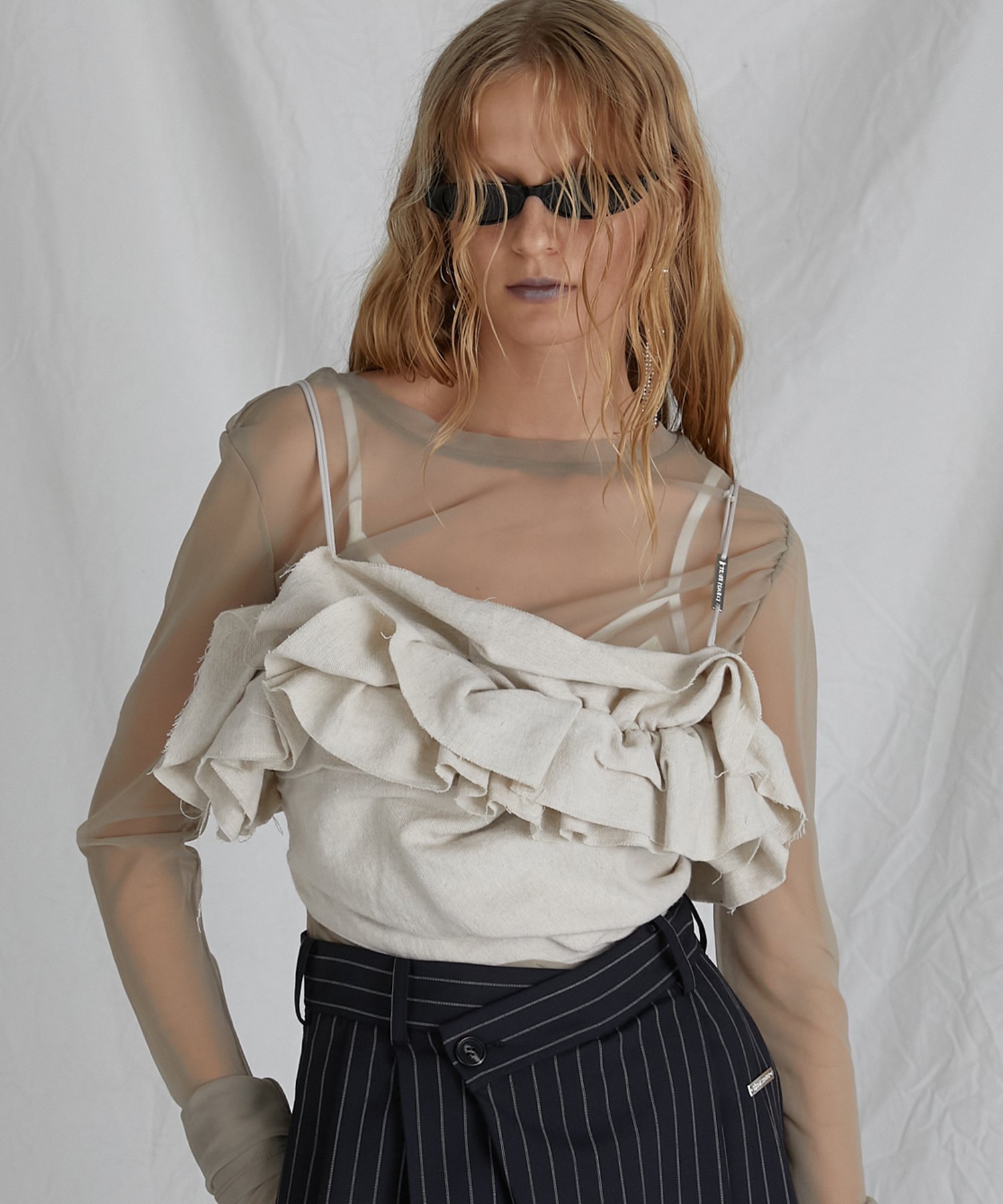 PRANK PROJECT｜カットオフフリルトップ / Cut-off Ruffled Top