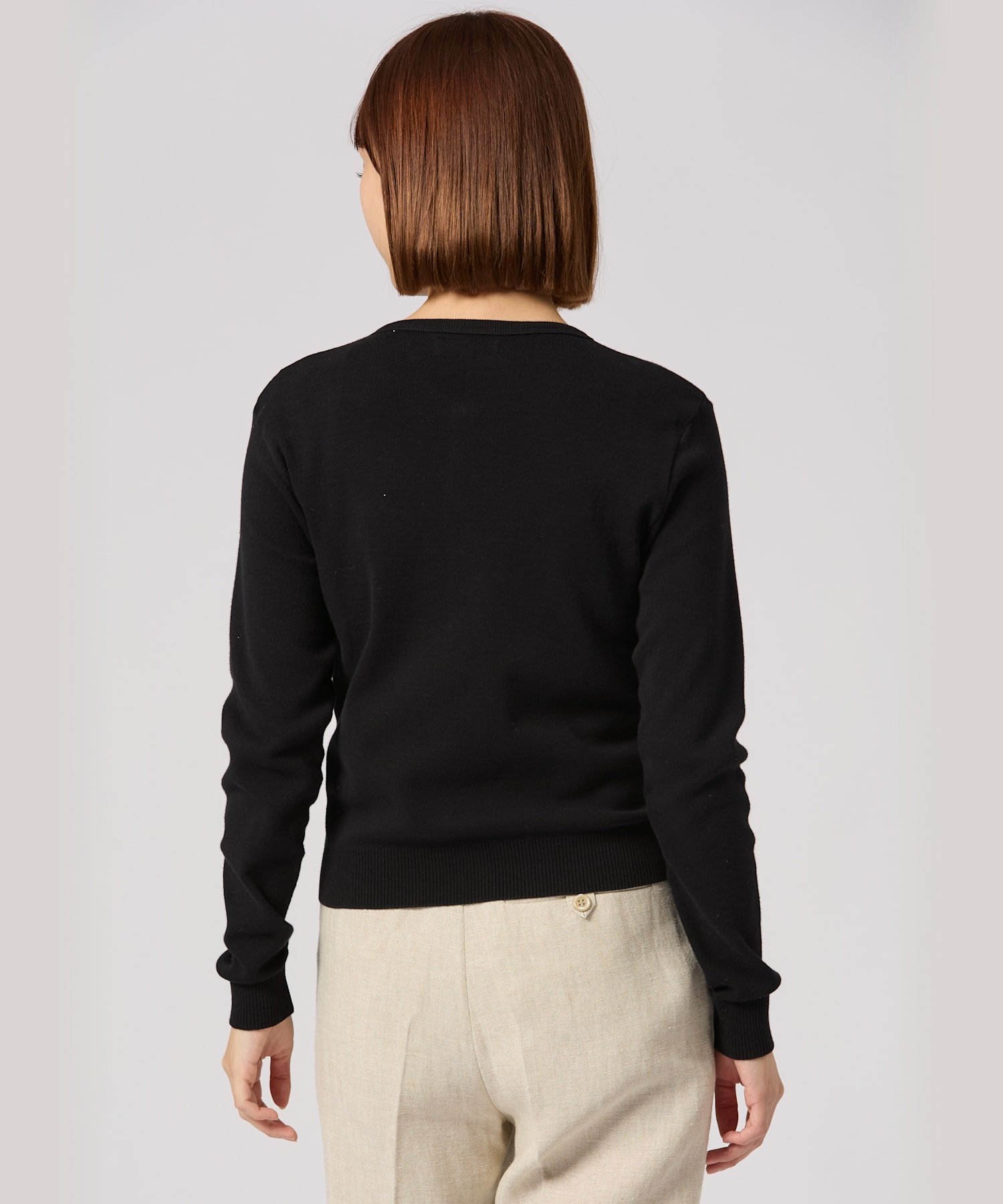 agnes b.｜コットン ニット 長袖 カーディガンプレッション 