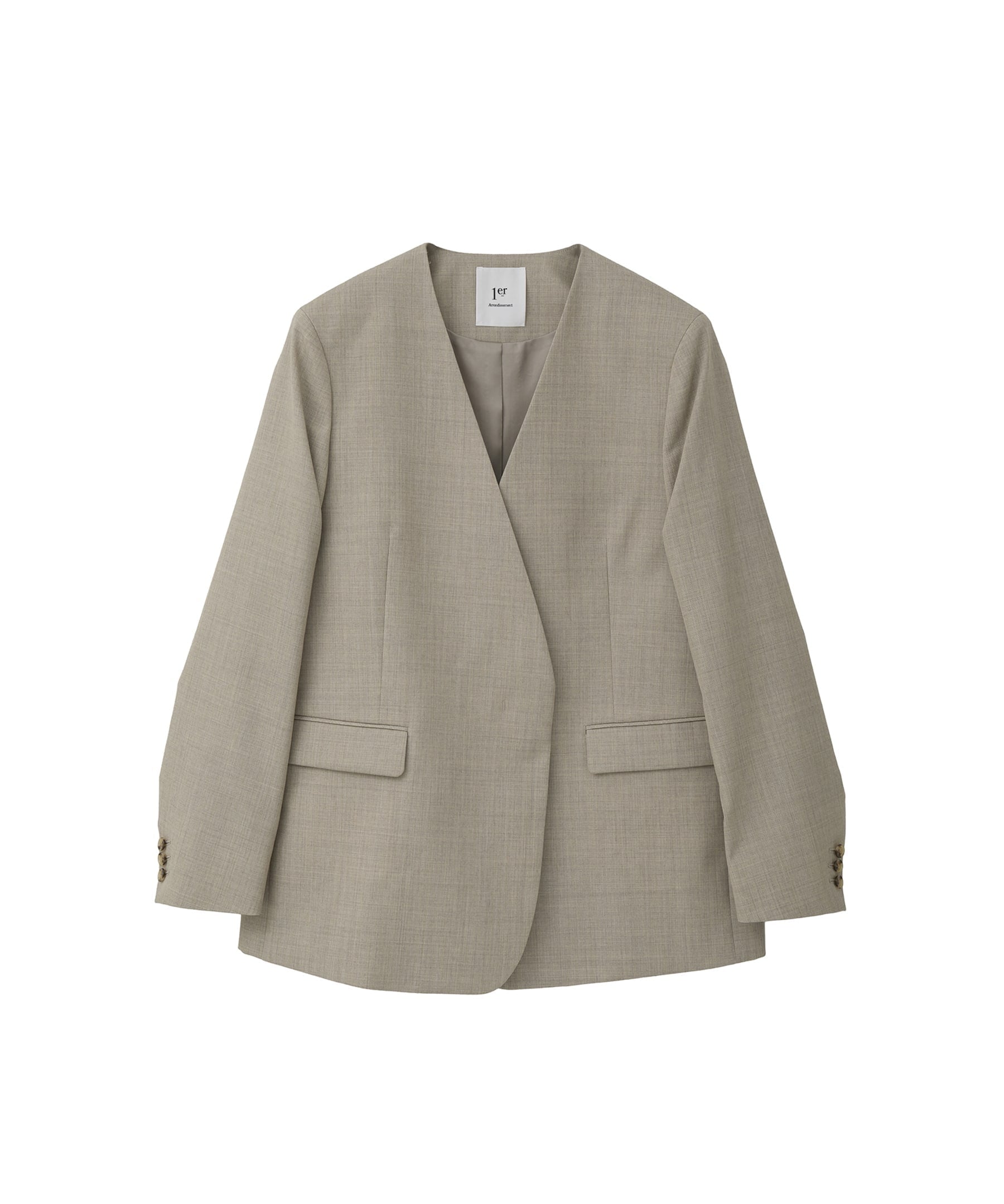 1er Arrondissement｜クリアーウールノーカラージャケット | Rakuten