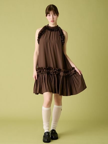 FURFUR｜フリルホルターミニドレス | Rakuten Fashion(楽天