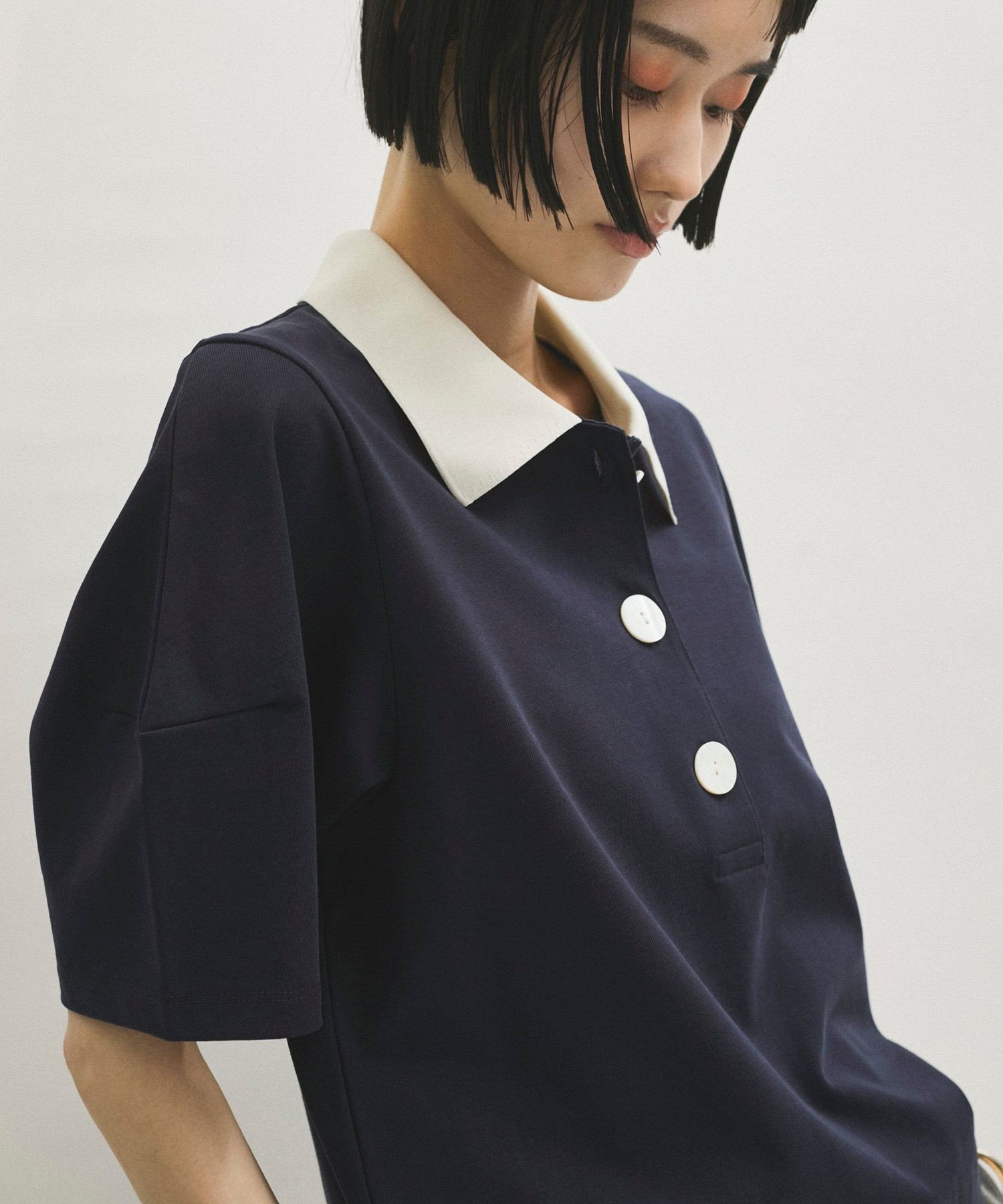 ADAM ET ROPE'｜コクーンスリーブポロシャツ | Rakuten Fashion(楽天