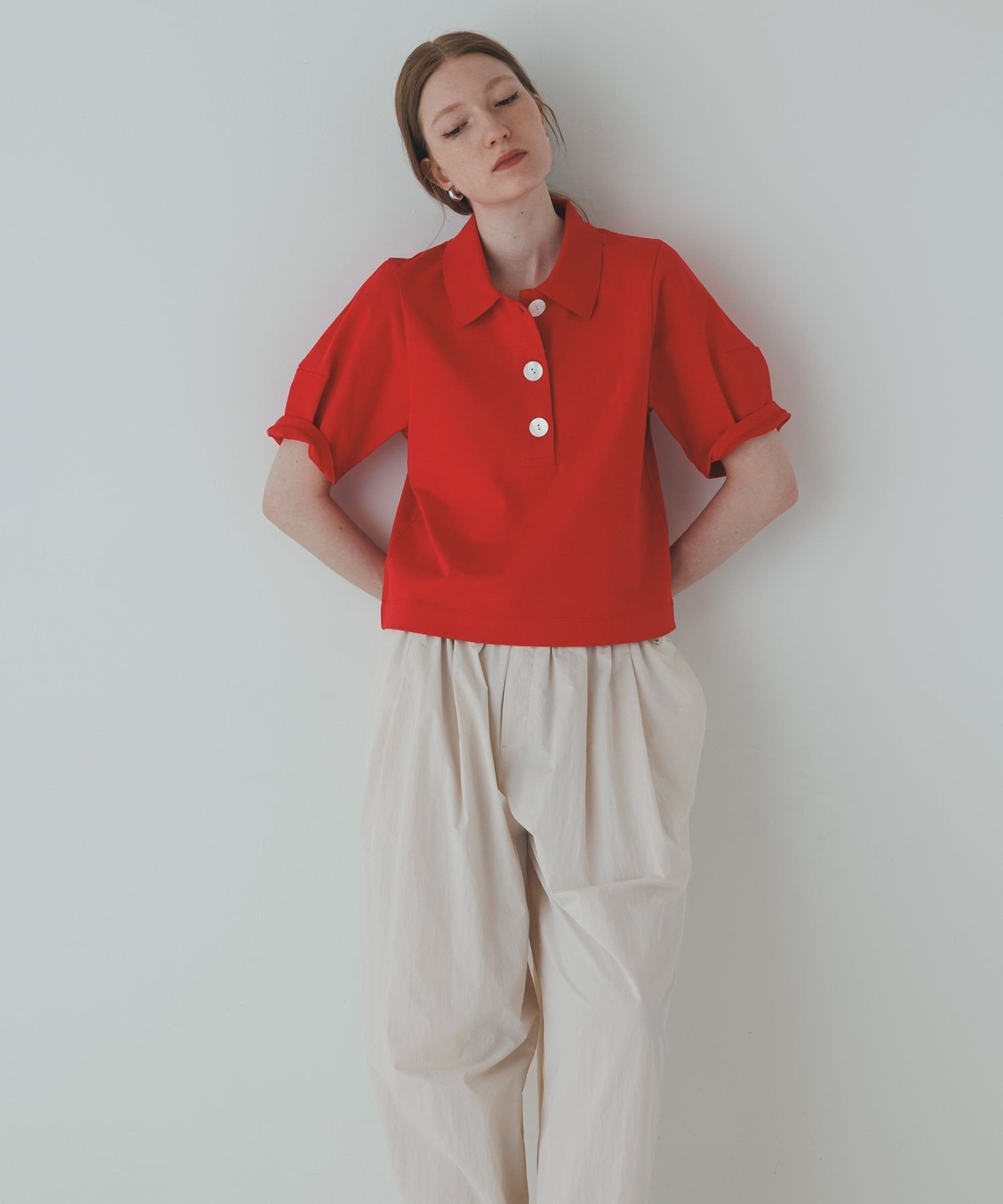 ADAM ET ROPE'｜コクーンスリーブポロシャツ | Rakuten Fashion(楽天