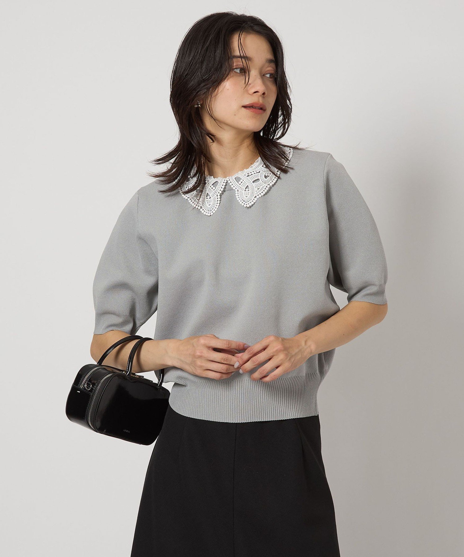 UNITED ARROWS green label relaxing｜襟レース 2WAY 5分袖 プル