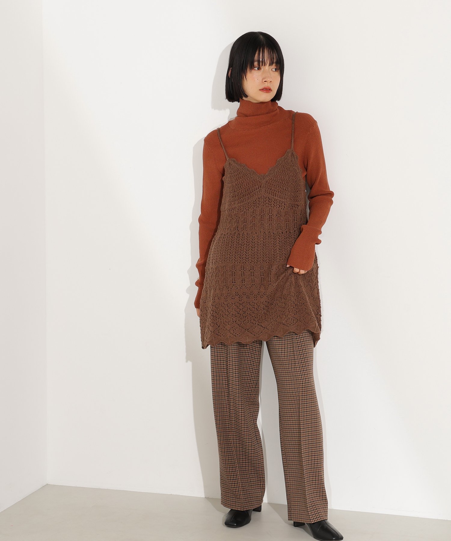 N. Natural Beauty Basic*｜カギアミ風ヘアリーニットビスチェ