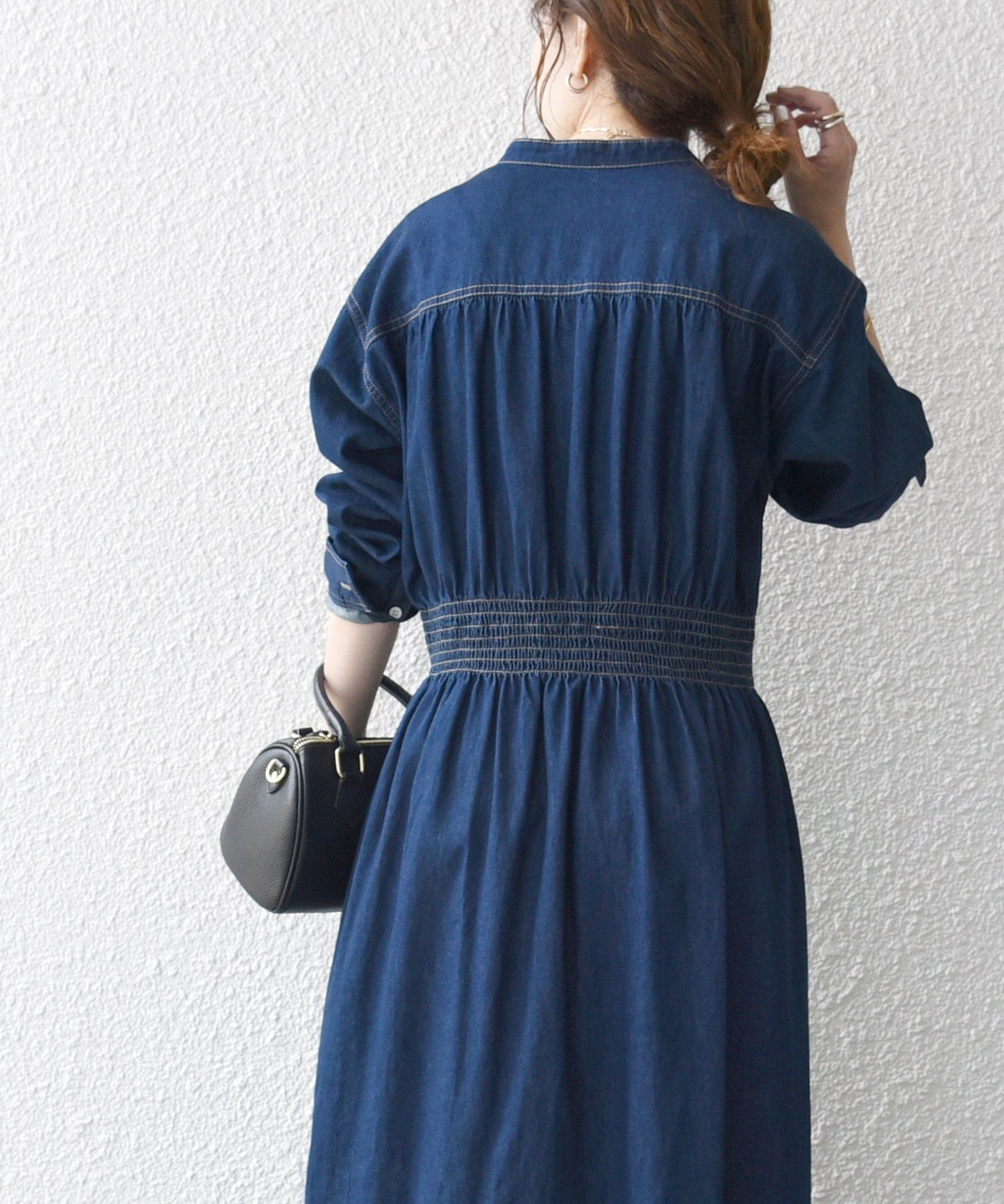 SHIPS｜SHIPS any: シャーリング デニム ポケット ワンピース [SHIPS