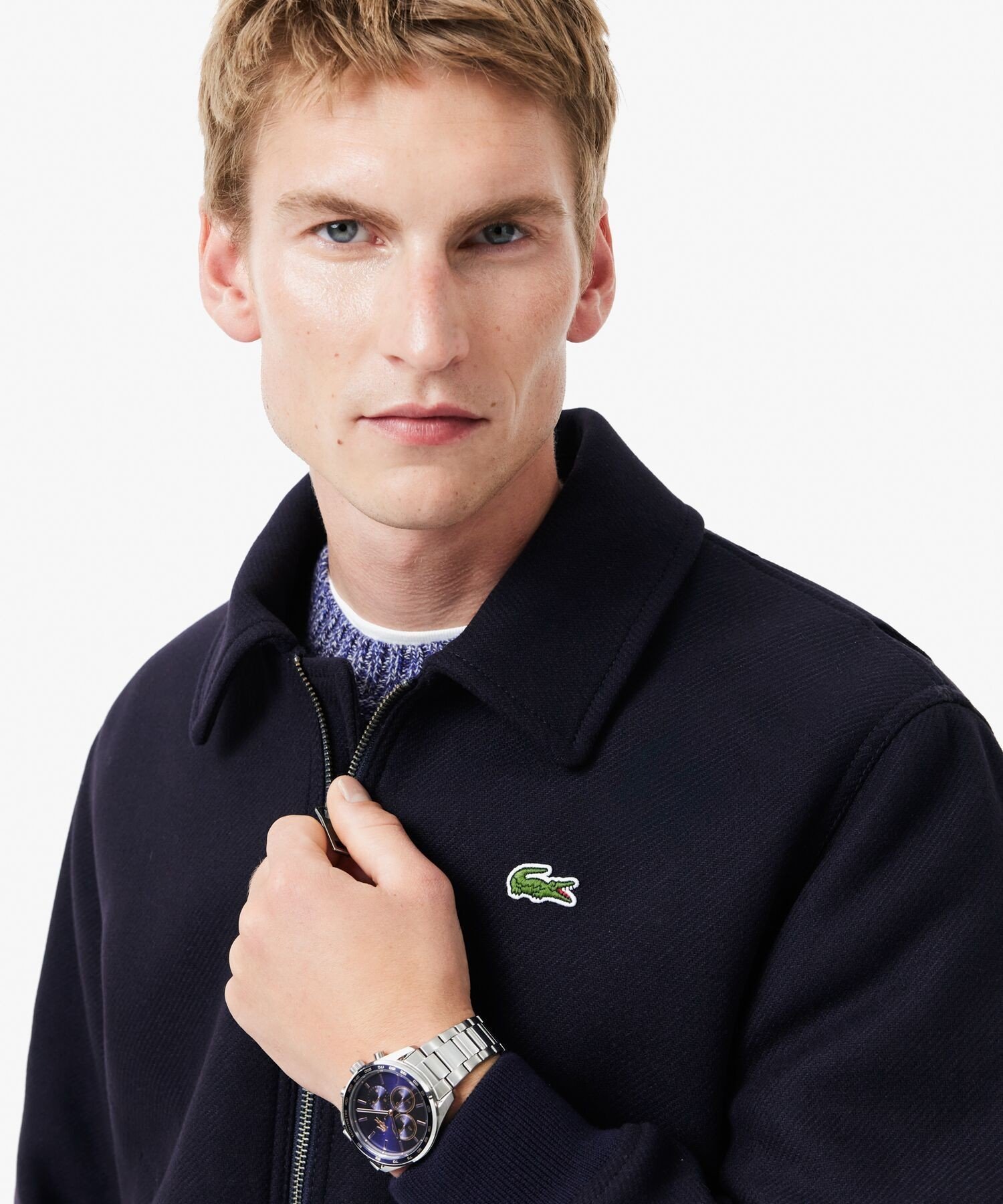 LACOSTE｜裏地キルティング 中綿 ウールアビエイタージャケット