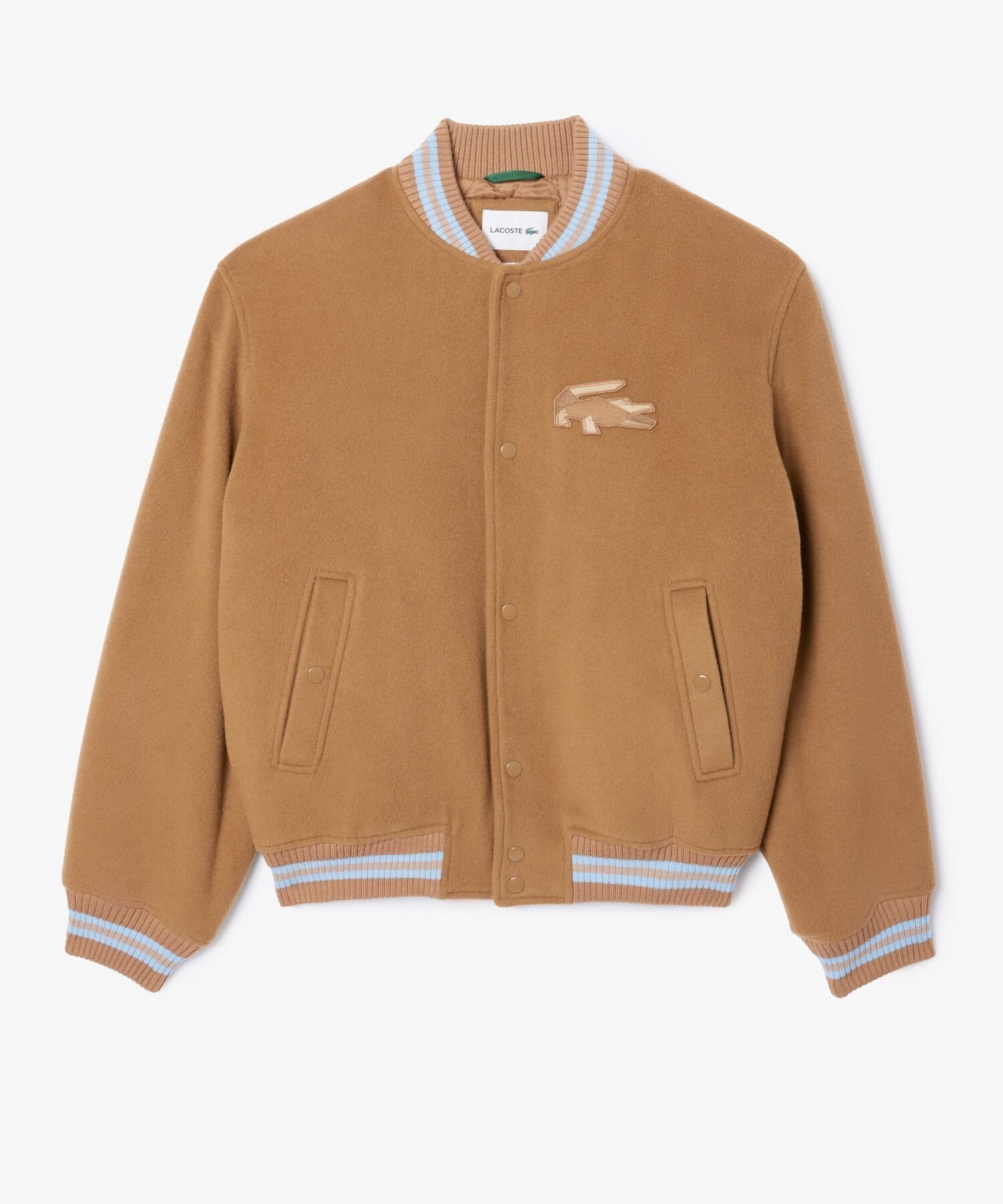 LACOSTE｜裏地キルティング ウールバーシティジャケット / スタジャン