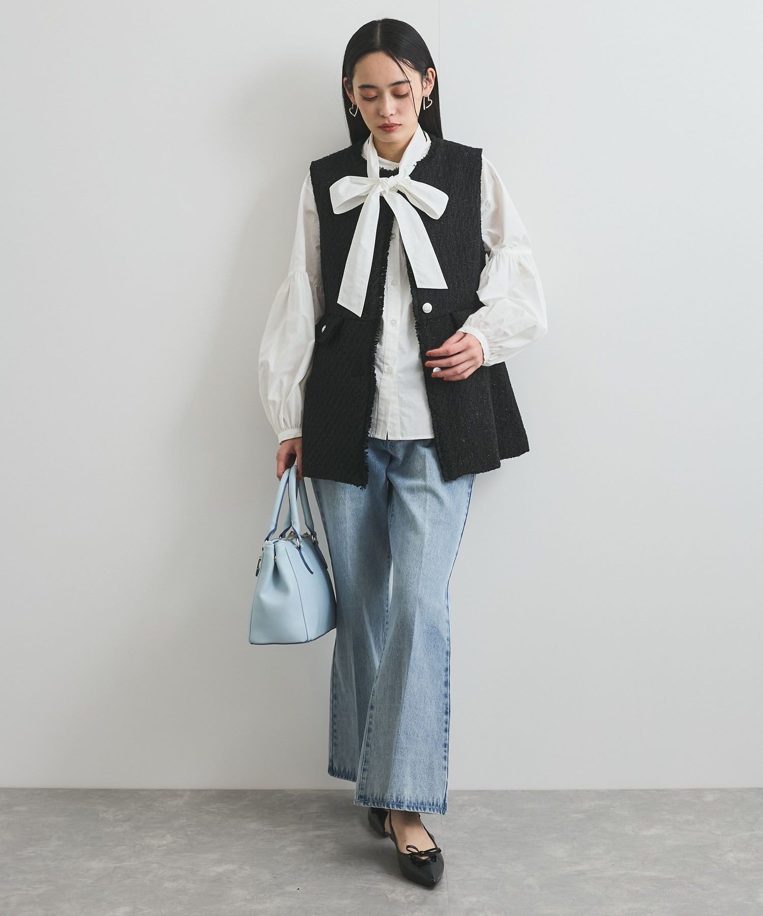 VIS｜【洗える】アソートボウタイブラウス(デニム&シャツ) | Rakuten