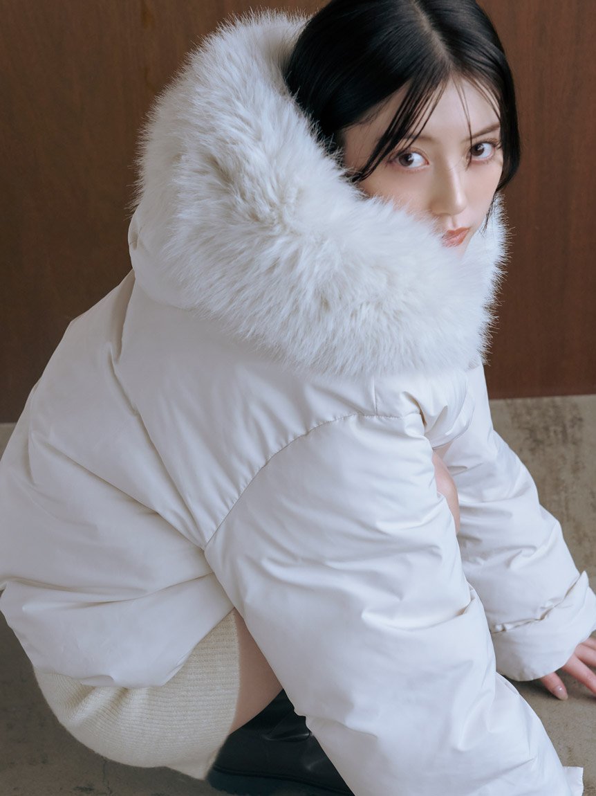 SNIDEL｜【WEB限定カラーあり】西川フードファーショートダウン
