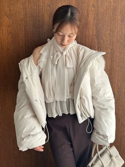 SNIDEL｜【WEB限定カラーあり】西川フードファーショートダウン