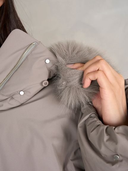 SNIDEL｜【WEB限定カラーあり】西川フードファーショートダウン