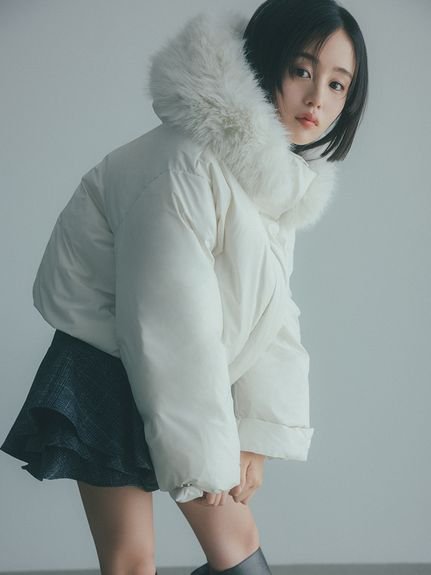 SNIDEL｜【WEB限定カラーあり】西川フードファーショートダウン