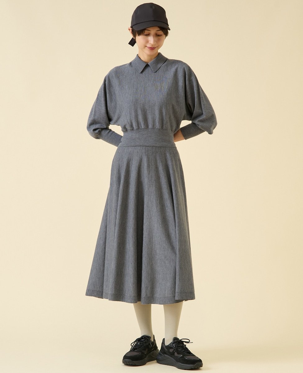 martinique｜衿ドルマンニットワンピース | Rakuten Fashion(楽天