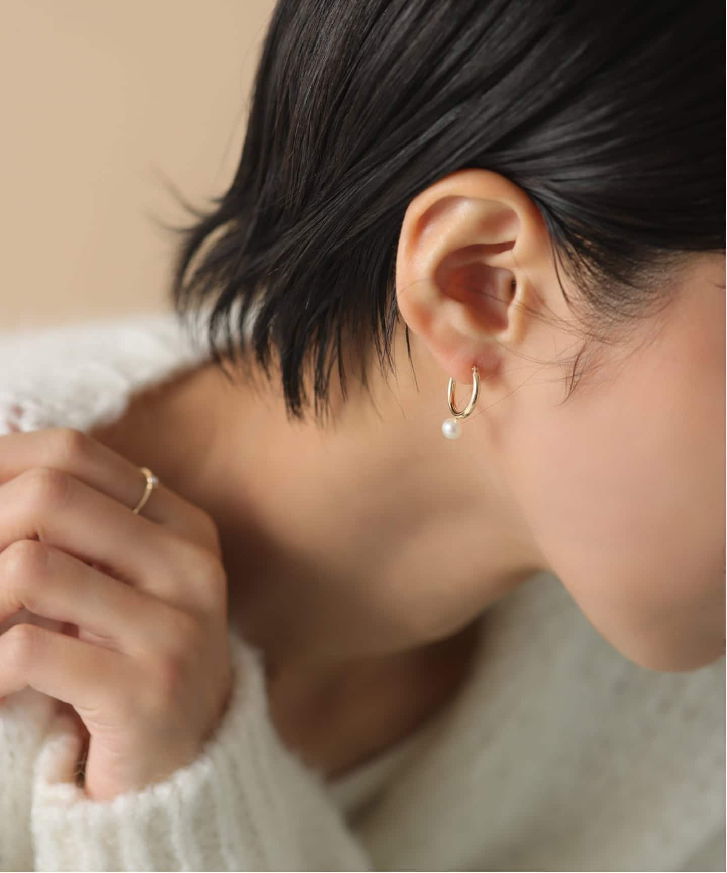 Spick & Span｜《WEB限定》パールフープピアスL K10(両耳) | Rakuten