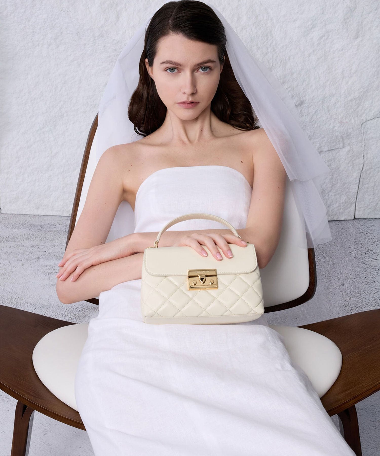 CHARLES & KEITH｜Alva アルヴァ キルトチェーンストラップトップ