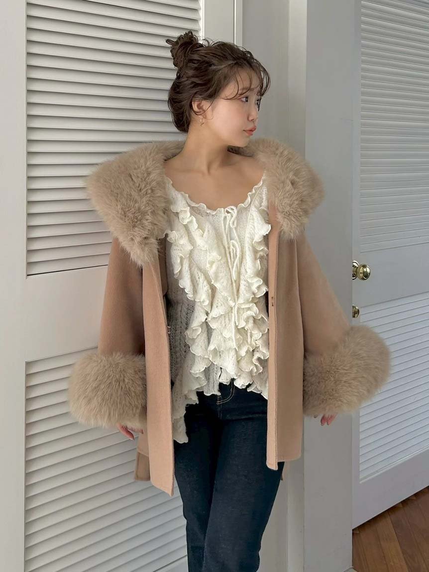 SNIDEL｜ファーケープコート | Rakuten Fashion(楽天ファッション／旧