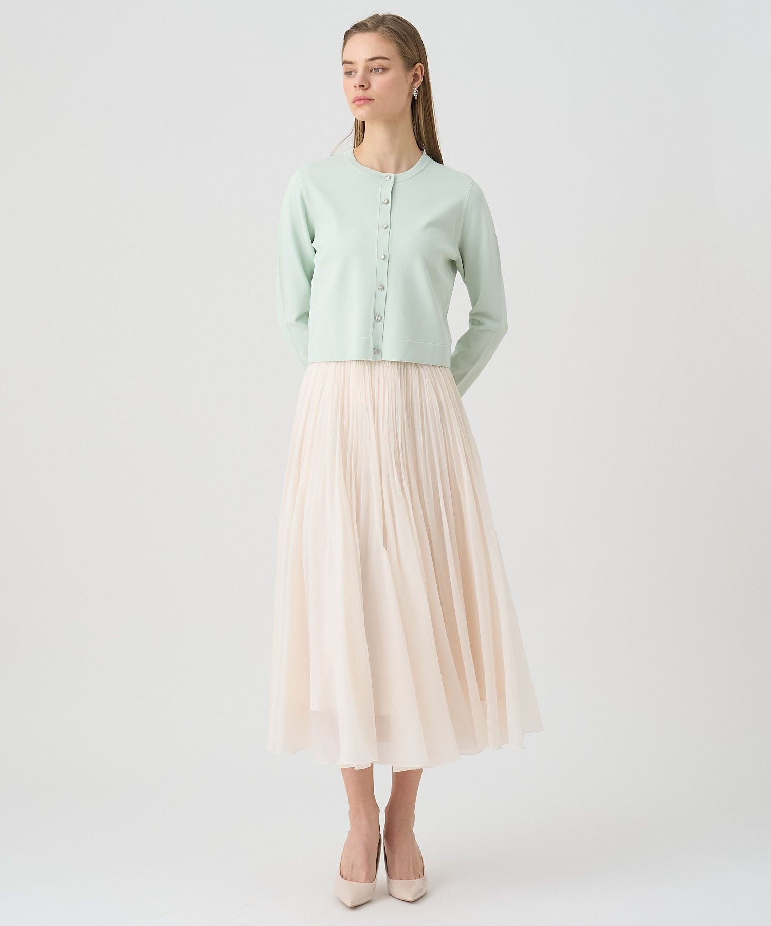 ANAYI｜【Eternal Line 2025】シアーオーガンジープリーツ スカート