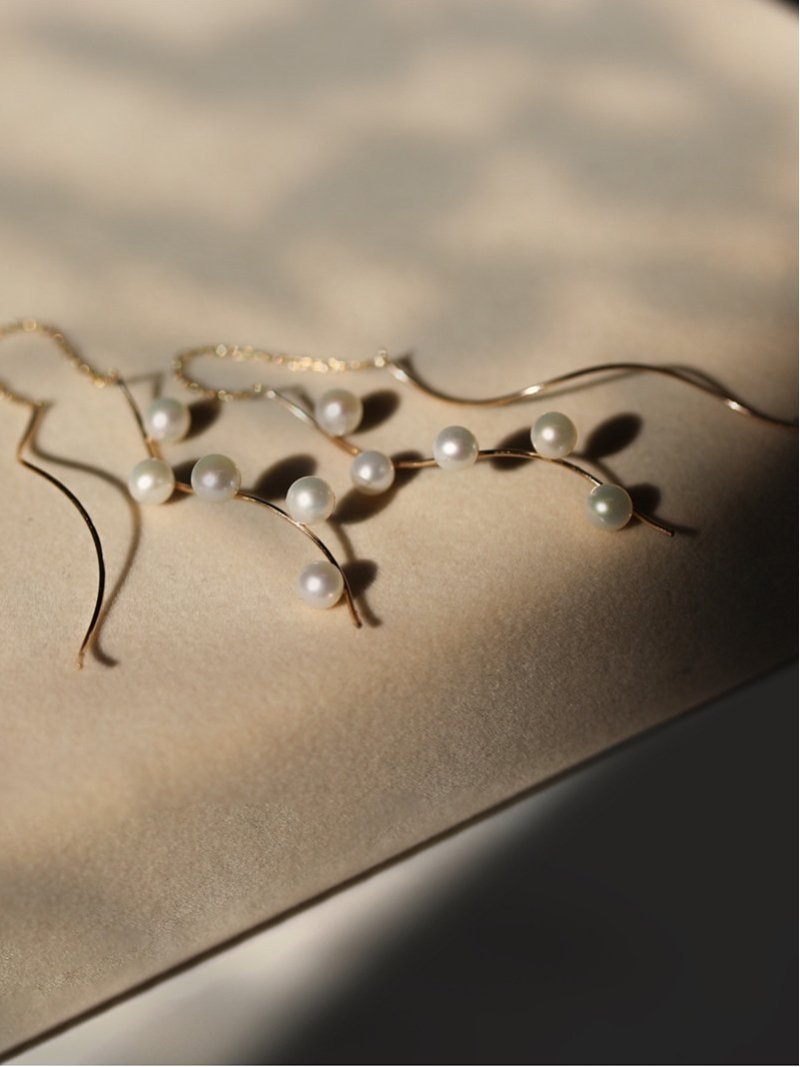 cui-cui｜パール ロング ピアス| K10YG | Rakuten Fashion(楽天