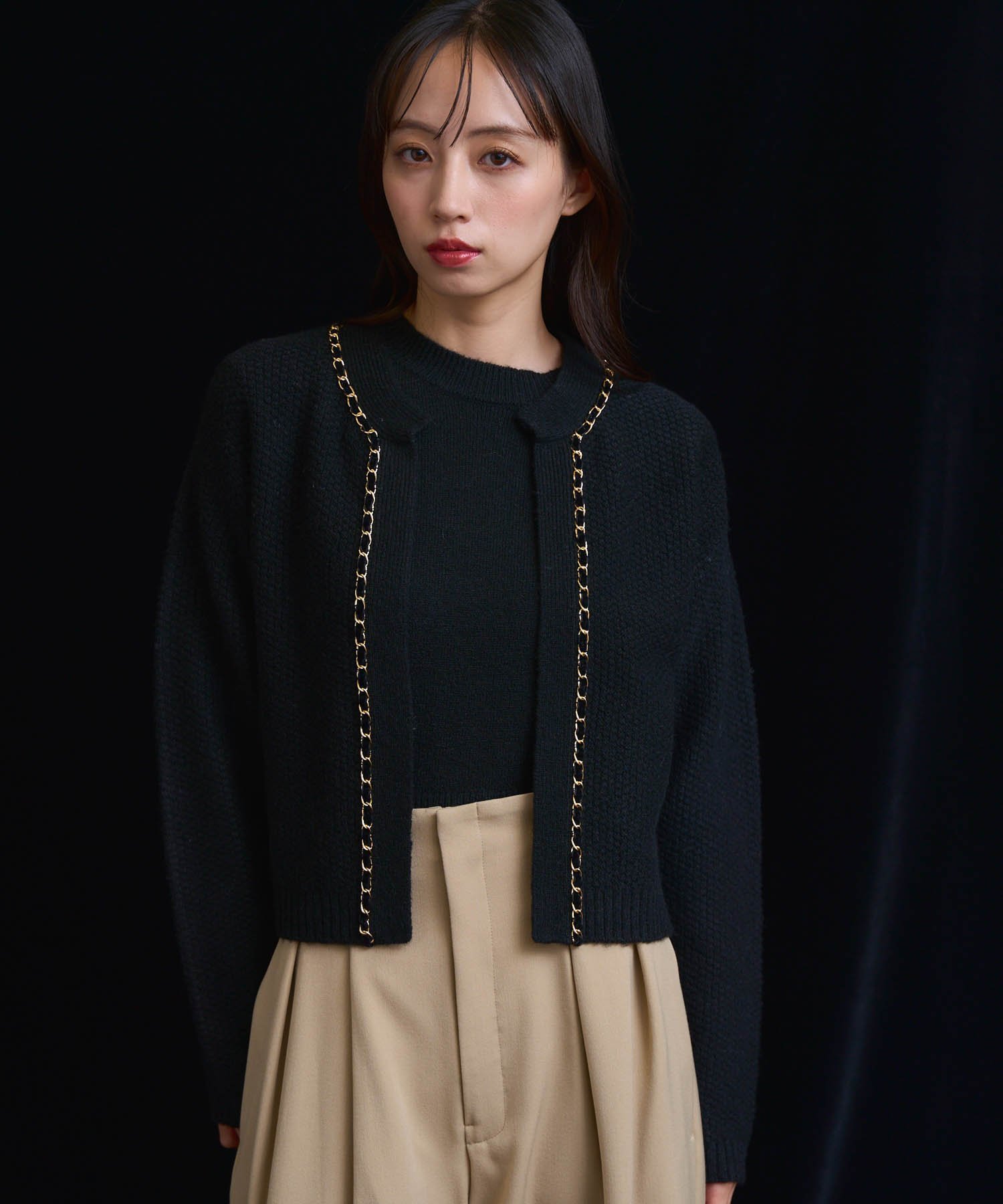 NOELA｜【販路限定カラーあり】チェーンブレードニットアンサンブル