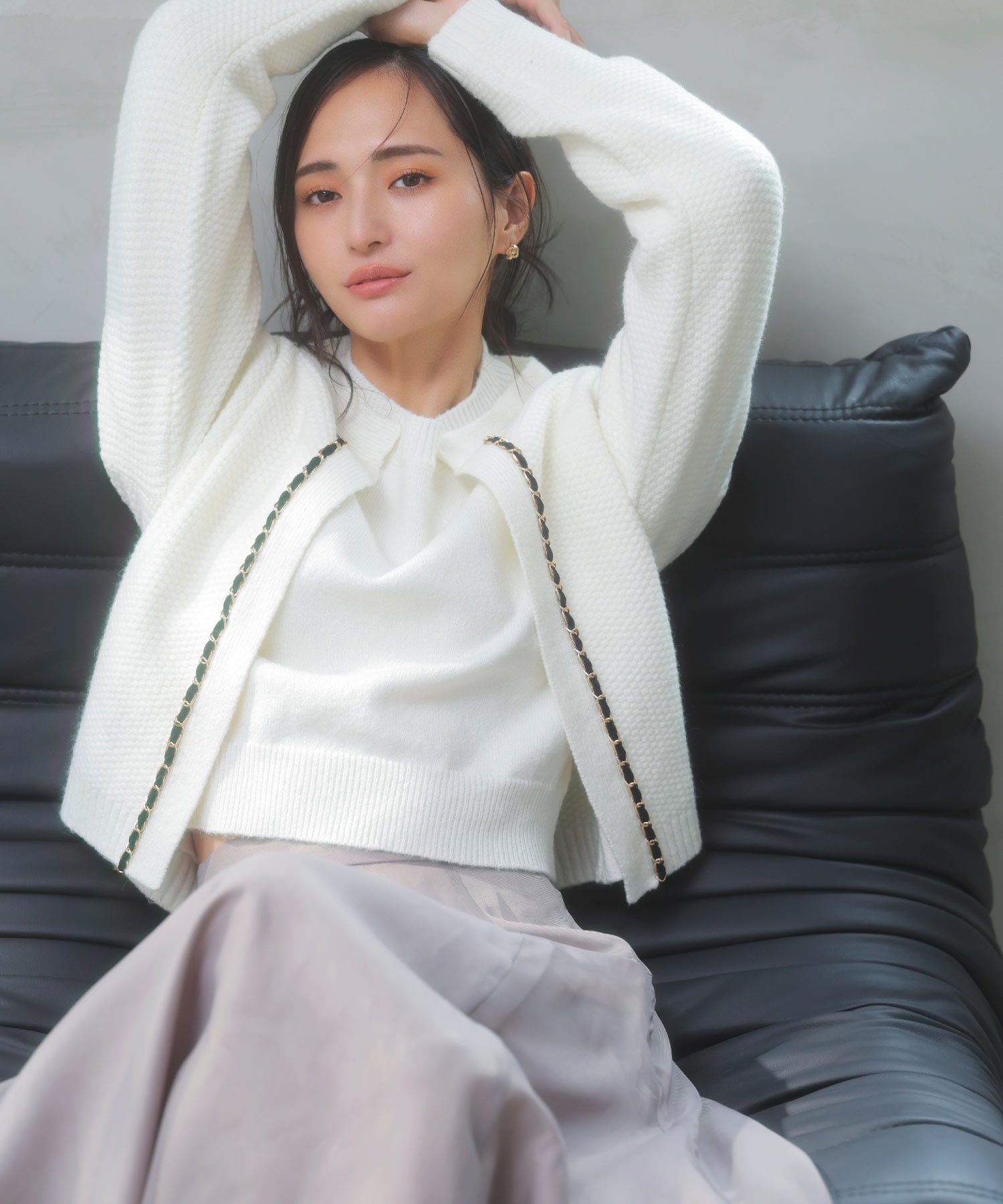 NOELA｜【販路限定カラーあり】チェーンブレードニットアンサンブル