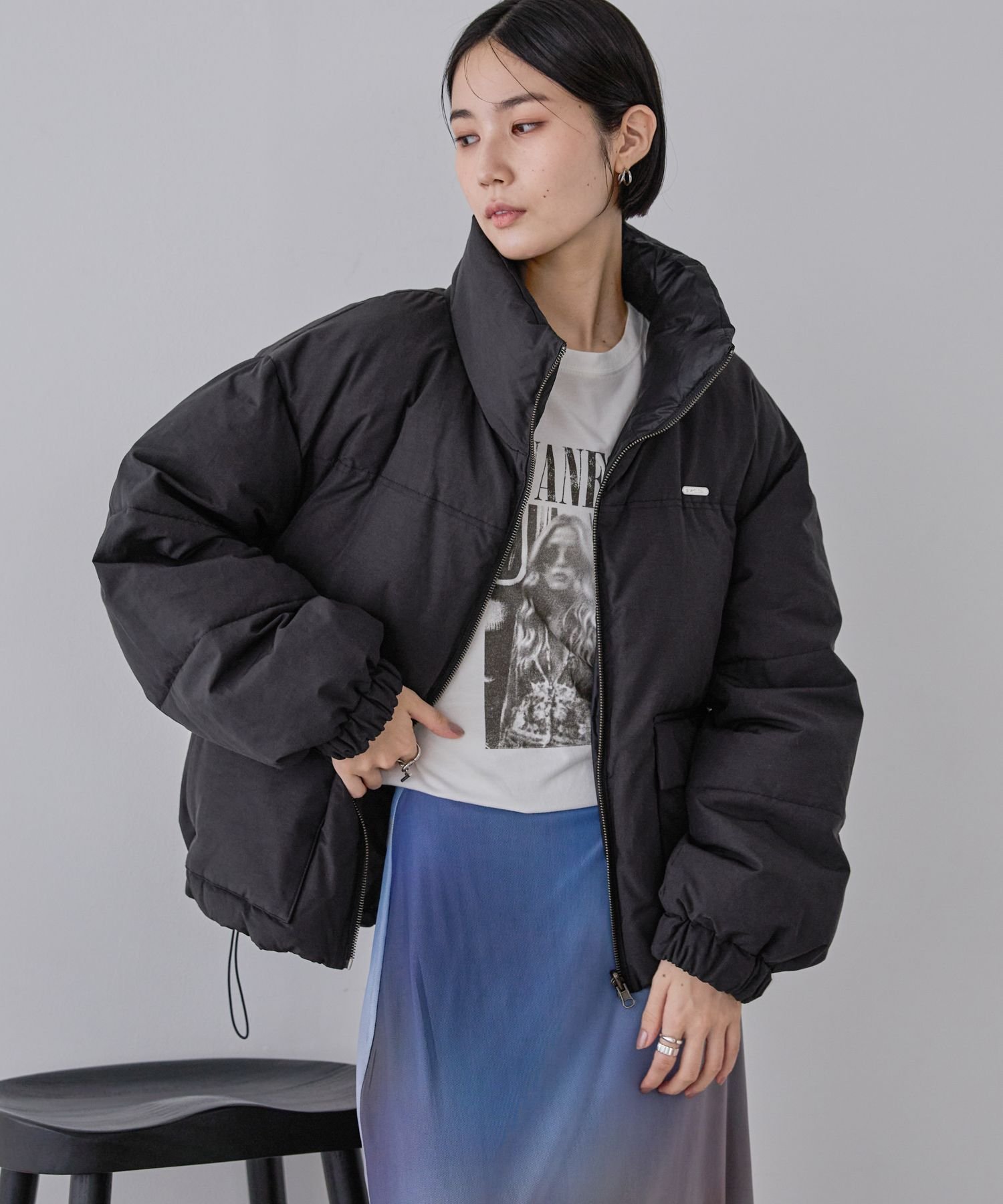 JEANASIS｜リバーシブルボリュームスタンドパファーコート | Rakuten