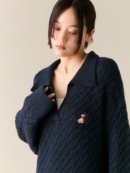 LILY BROWN｜Lily Bearケーブルニットワンピース | Rakuten Fashion