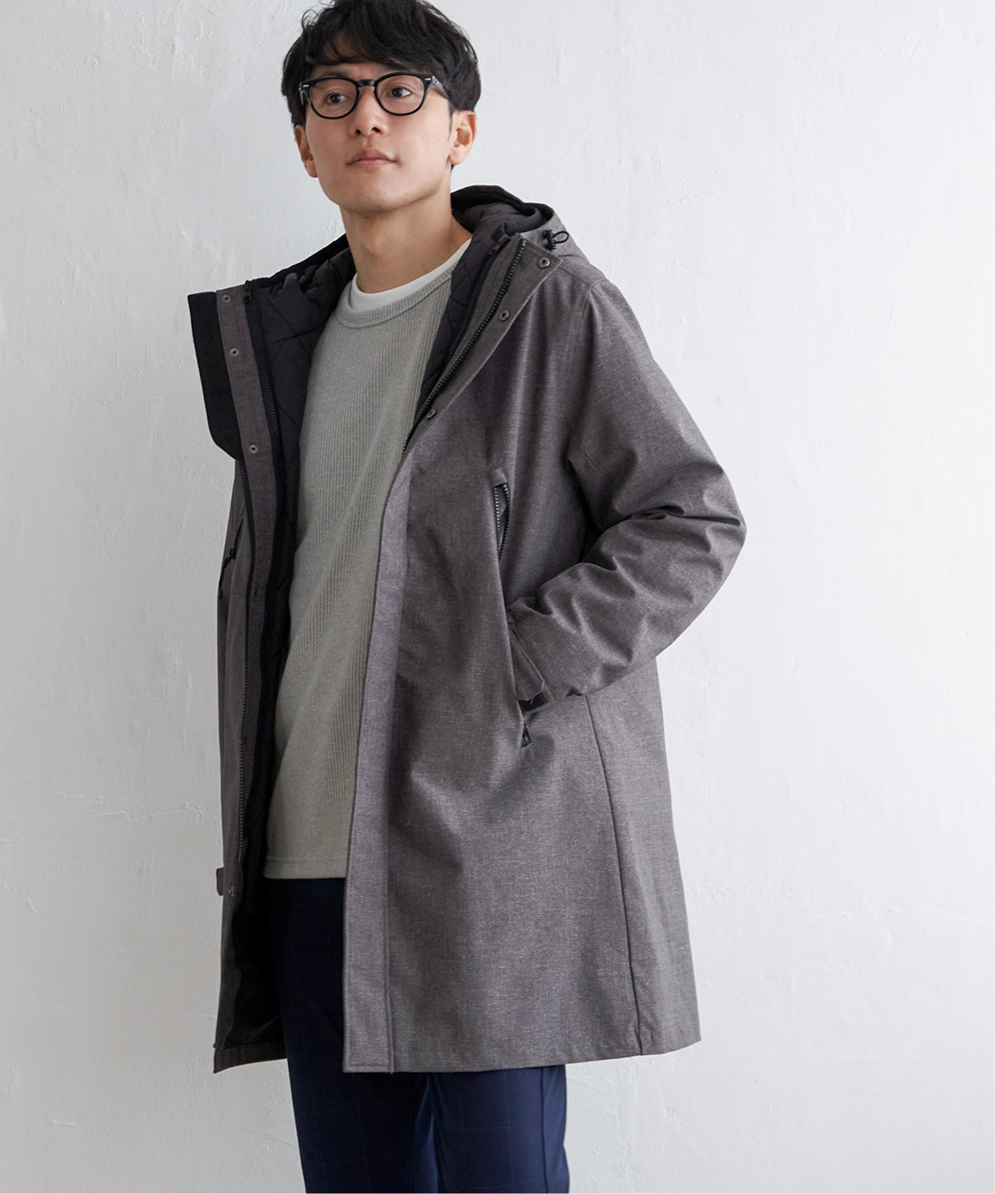 ikka｜【撥水】sorona(R) 3WAYロングコート | Rakuten Fashion(楽天